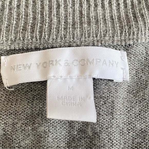 NY & Co. Gray Ruffle Cardigan - Picture 2 of 3
